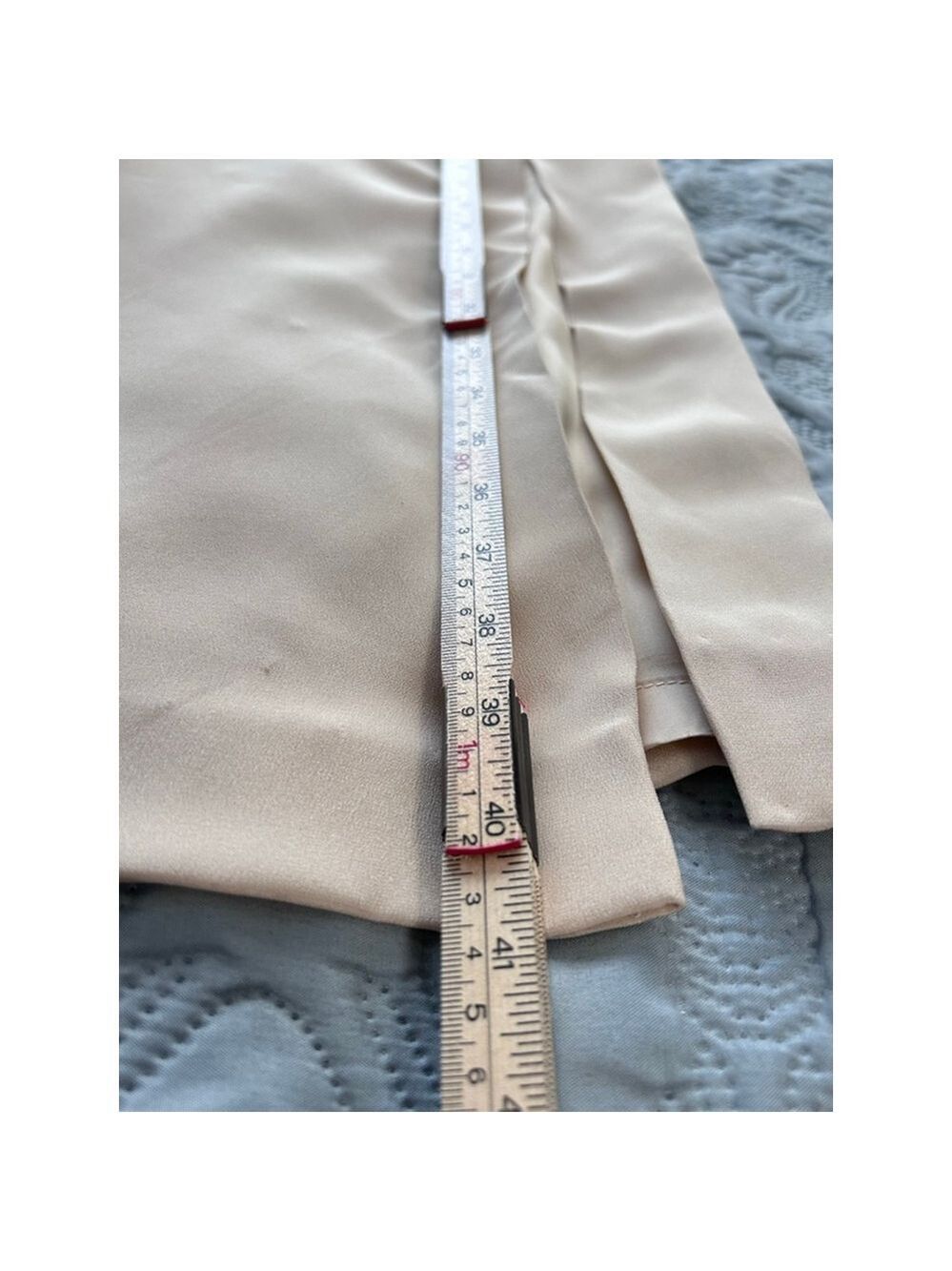 Rimini by Shaw Beige Silk Beaded Jacket & Skirt Set Size 12 - Picture 12 of 13